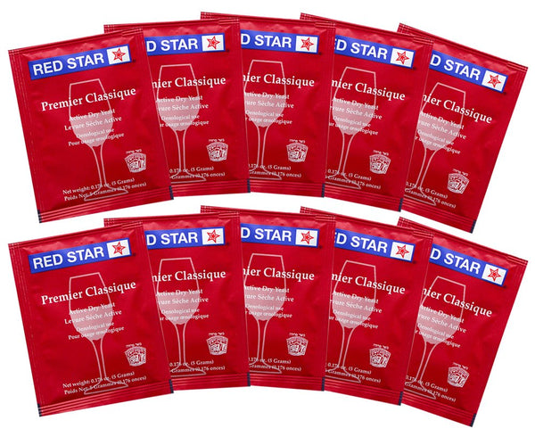 Red Star Premier Classique Wine Yeast for Wine Making x10, Formerly Montrachet