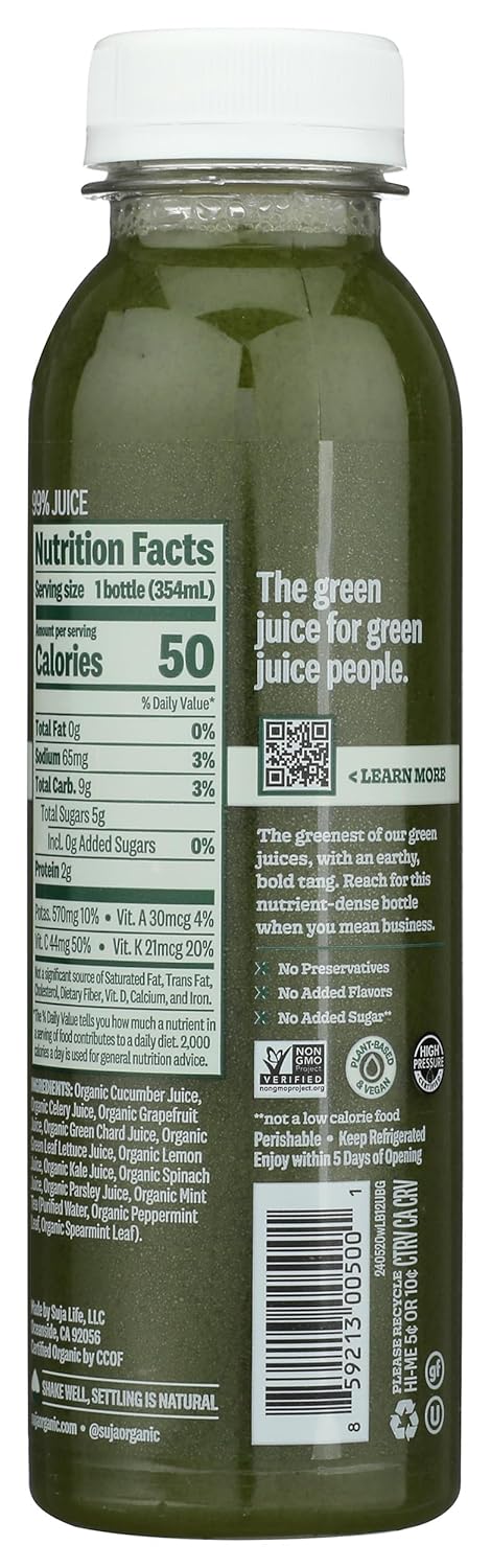 12 Oz Suja Organic Uber Greens, Fl Bottle