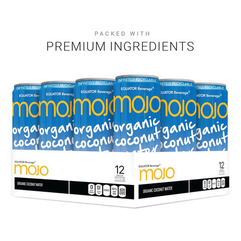 1043 11.1 Oz (Pack 12) MOJO Organic Coconut Water |Hydration & Sports Drink|Electrolytes mg | Vitamin B & C | Super