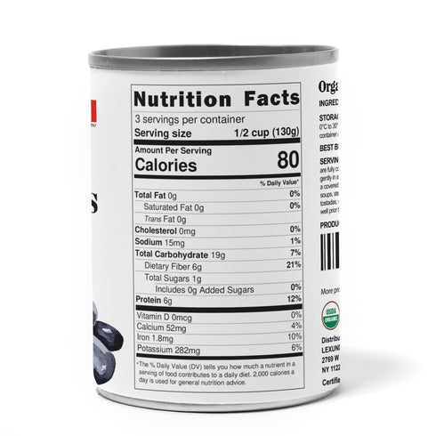 14 oz (Pack 8) Food to Live Organic Canned Black Beans, of - Unsalted Non-GMO Frijoles Negro. Perfect for Salads