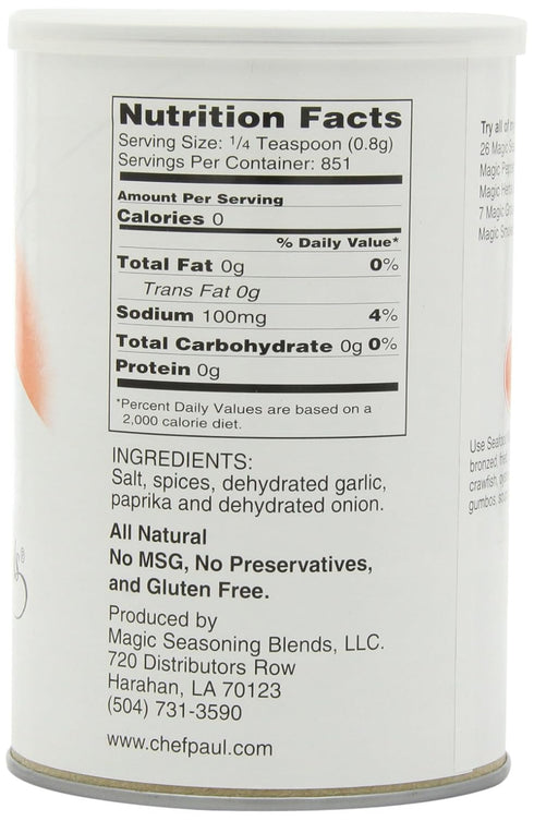 Chef Paul Prudhomme's 24-Ounce (Pack 2) Chef Paul Seafood Magic Seasoning, Canisters