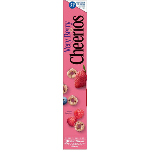 10.9 oz Very Berry Cheerios, Gluten Free, Breakfast Cereal, Box