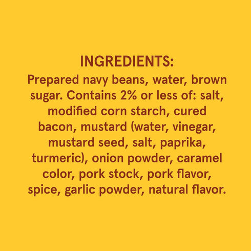 8.3 oz Country (Pack 12) BUSH'S BEST Canned Baked Beans, Style with Bacon and Brown Sugar, Source of Plant Based