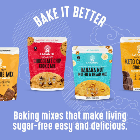 (6.77 oz) Lakanto Sugar Free Blueberry Muffin Mix - Naturally Flavored, Sweetened with Monk Fruit Sweetener, Keto Diet