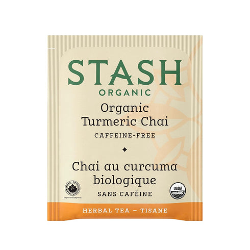 96 16 count (6 pack) Stash Tea Organic Turmeric Chai, Caffeine-Free, Non-GMO Project Verified, Serve Hot or Iced, Tea