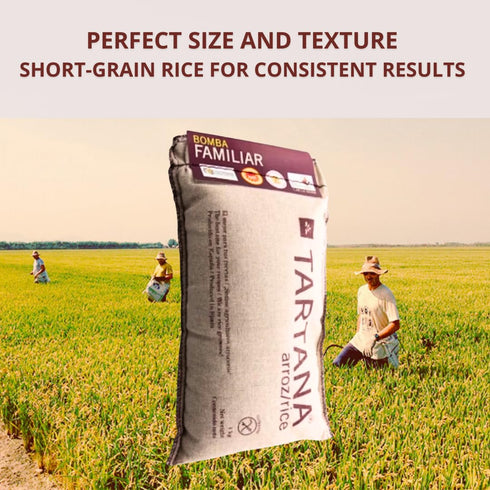Arroz (1.1 Tartana Bomba Rice D.O.P., Perfect for Paella, Imported from Valencia, Spain Pound Bag)