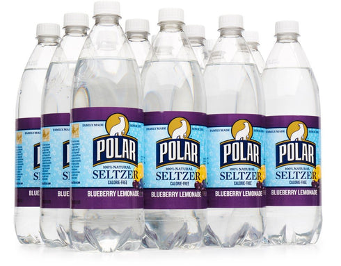 Polar Seltzer 12 33.8 Oz Polar Beverages Lemonade - Bluberry - Case Of - Fl