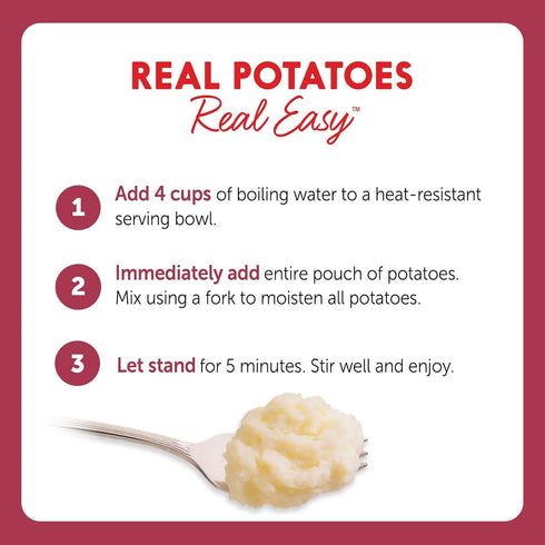 8.2 oz. (Pack 2) Idahoan Mashed Potatoes Baby Reds Family Size