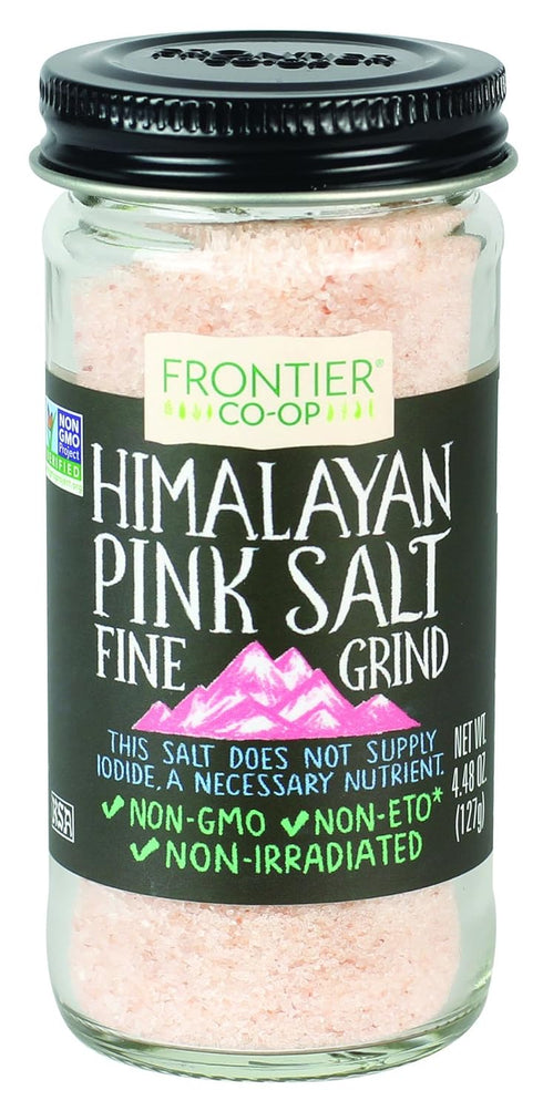 Frontier Co-op Fine Ground Himalayan Pink Salt, 4.48 Ounce Bottle, Hand-Mined, Kosher,