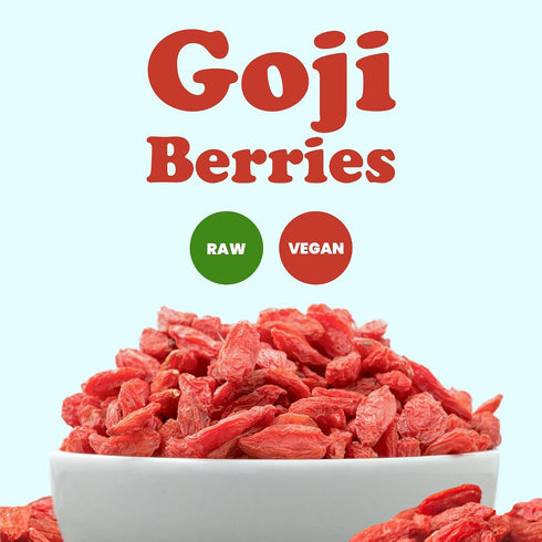 12 Food to Live Goji Berries, Ounces Sun-Dried, Large and Juicy, Unsweetened, Vegan, Bulk. High in Iron, Vitamins A