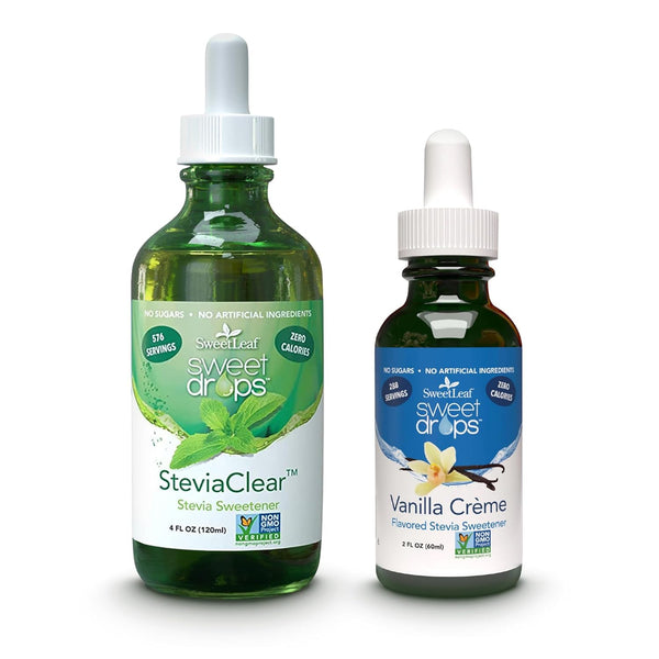 SweetLeaf Sweet Drops- Flavored Stevia Liquid Sweetener, Organic Stevia Extract, Zero Calorie,