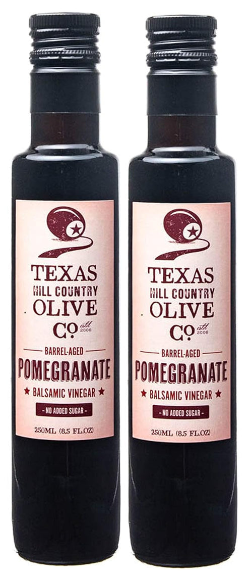 Pomegranate Balsamic Vinegar - Gourmet Barrel Aged Infused Balsamic Vinegar - Great