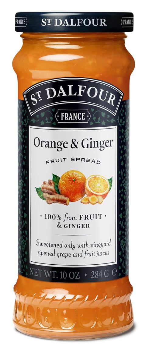 St. Dalfour Ginger & Orange Fruit Spread 6 Pack, 100% from Fruit,