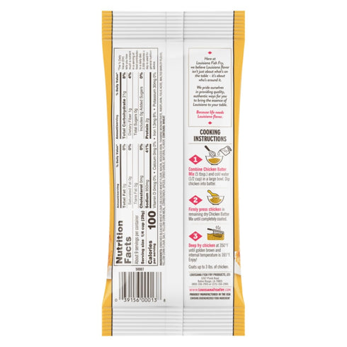 Louisiana Seasoned Chicken Fry Batter - 9 oz (Pack of 3) - Crispy Southern Coating Mix for Fried Chicken