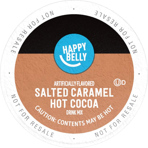 2.0 24 Count (Pack 2) Amazon Brand - Happy Belly Hot Cocoa Pods Compatible with K-Cup Brewers, Salted Caramel Flavored
