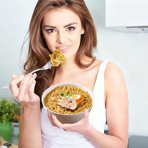 6 Pack 30g Hethstia High Protein Ramen Plain, Instant Ramen Noodles Plant Protein, Vegan, Non-Fried, Non-GMO