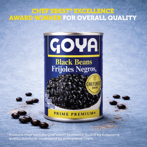 15.5 (Pack 8) Goya Foods Black Beans, Ounce