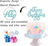 Blue Glitter Happy Birthday Cake Topper, Birthday Party Decorations