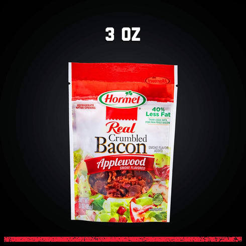 3 (Pack 8) HORMEL Bacon Toppings Applewood Crumbled Bacon, Ounce