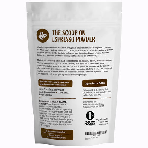 Espresso Powder for Baking - Achieve Rich Chocolate Flavor - Great for Baking - All-Natural - Fine Powder - Easily Dissolves - Gluten Free - Non-GMO - Convenient Resealable Pouch (7oz)