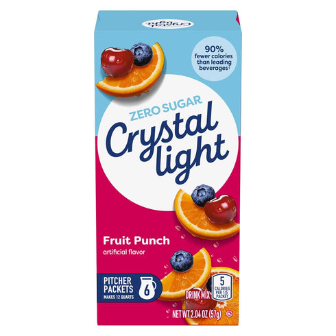 Crystal Light Fruit Punch Artificially Flavored Powdered Drink Mix, 72 ct Pack,