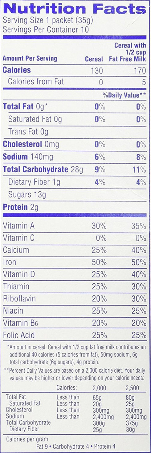 Cream of Wheat 10 (1.23 pack) (pack 3) Maple Brown Sugar Instant Hot Cereal, Ounce per