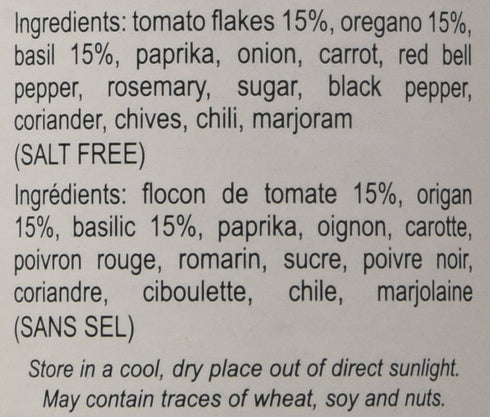 Oregano Basil & Tomato Spice Blend: Greek, Mediterranean, Italian Herb Seasoning, Salt Free - 156 Servings