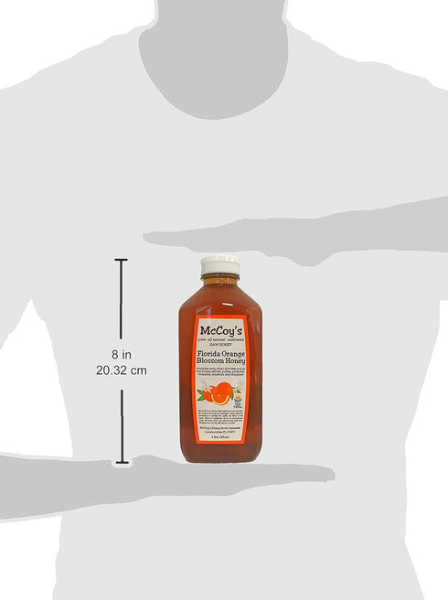 McCoy's Honey 3lb Raw Honey - Pure All Natural Unfiltered & Unpasteurized - Florida Orange Blossom Honey