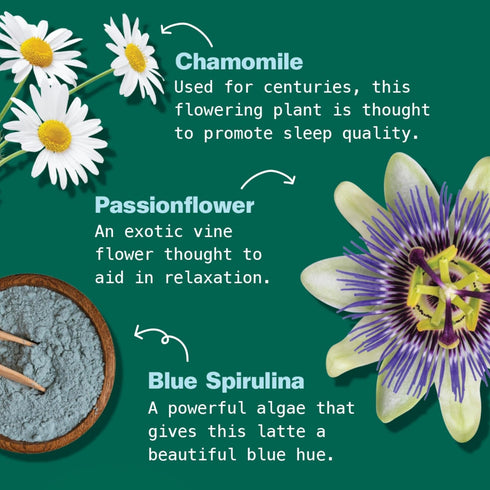 Kuli Kuli Vanilla Lavender Superfood Latte - Magnesium - Vegan & Organic Sleep Support with Chamomile, Passionflower