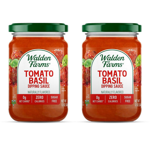 Walden Farms Tomato Basil Marinara Sauce, 12 oz. Jar (Pack of 2) - Vegan, Kosher, Great for Pasta & More