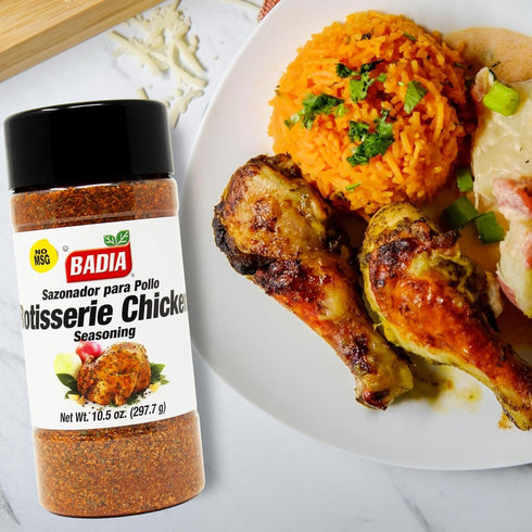 10.5 oz Badia Rotisserie Chicken Seasoning, Classic Blend for Poultry, Perfect for Roasting, Grilling & Air Frying