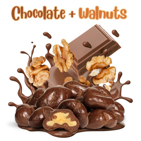 48 Oz Milk Chocolate Covered Walnuts by It's Delish, Jumbo Container | Milk Chocolate Covered Walnut Candy Nuts Bulk