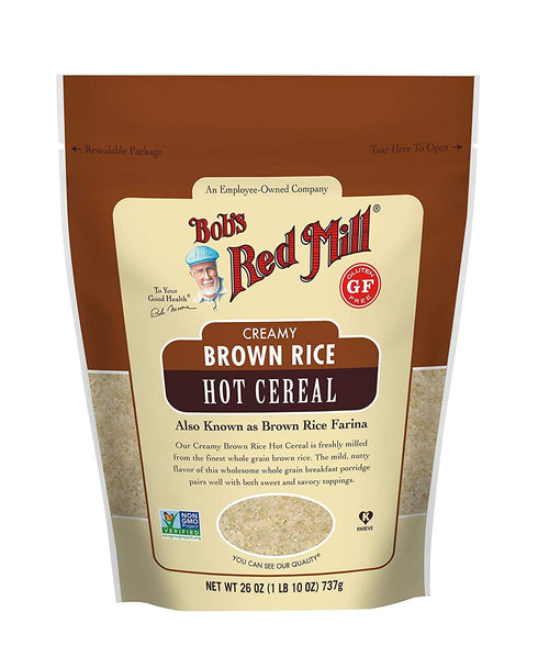 Bob's Red Mill Creamy Rice Farina Hot Cereal, Brown, 26 oz (Pack