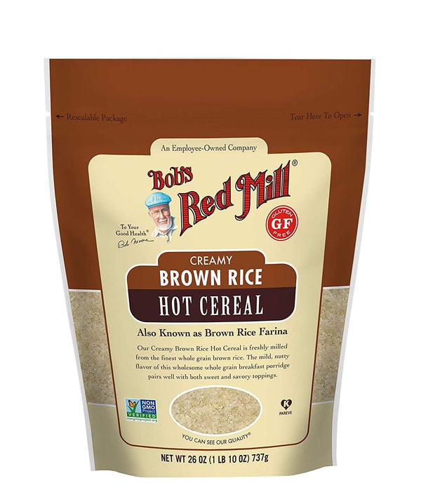 Bob's Red Mill Creamy Rice Farina Hot Cereal, Brown, 26 oz (Pack