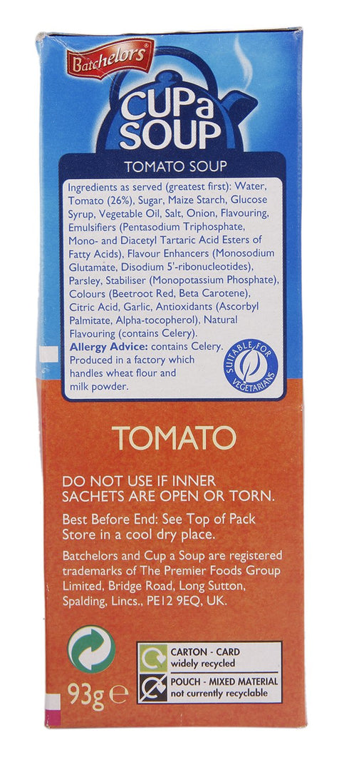 Batchelors 4 93 (Pack 9) Cup a Soup Tomato Sachets g