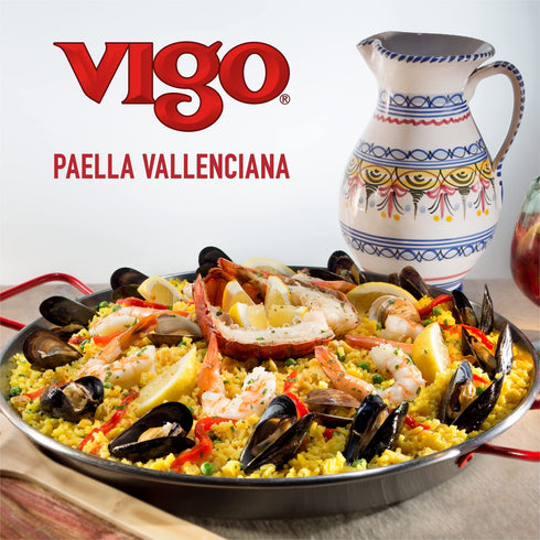 19 (Pack 6)) Vigo Authentic Paella Valenciana, Yellow Rice & Seafood Dinner, Spanish Recipe (Yellow Rice & Seafood