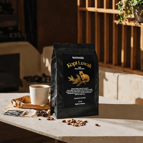 8.8oz 250 MATINE Wild Kopi Luwak Coffee Beans, Medium Roast, Whole Bean Beans, Civet Coffee - Sustainably Sourced From