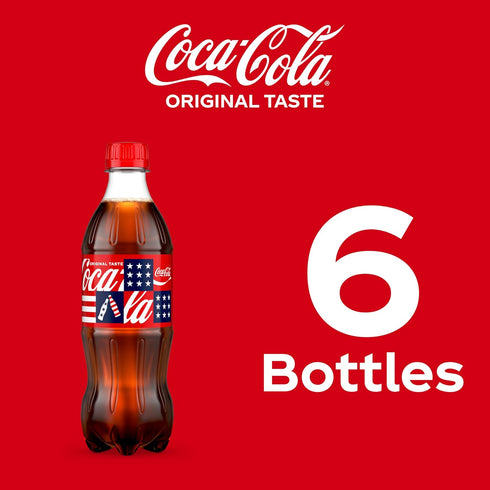 16.9 oz, 6 Pack Coca-Cola Soda Soft Drink Bottles, fl