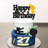 Hockey Cake Topper with Player Figurines - Happy Birthday Decor for Kids, Boys, Girls, Ice Hockey Party Supplies