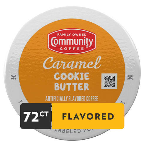 Community 72 Count, 12 Count (Pack 6) Coffee Caramel Cookie Butter Flavored Medium Roast, Keurig K-Cup Coffee Pods