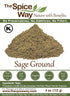The Spice Way Sage Ground - 4 oz Dried Herb Leaves Powder for Cooking and Seasoning