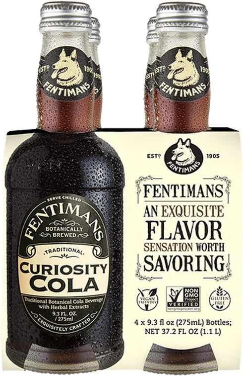 9.3 oz Fentimans Botanically Brewed Classic Curiosity Cola Sparkling Soda, fl Bottles Premium Craft Soda/Mixer