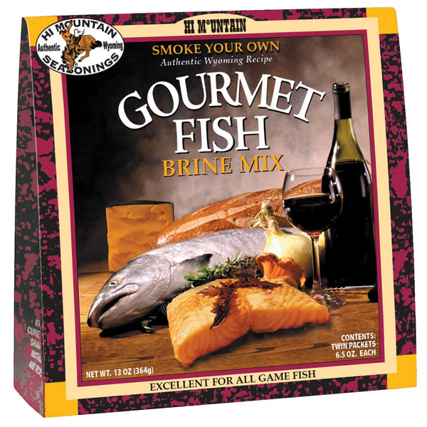 Hi Mountain Seasonings Fish Brine Mix | GOURMET FISH | Brine for Smoking Fish | Smoke Your Own Fish | Includes Two Brine Seasoning Packets