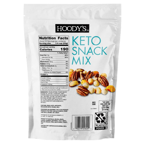 Generic 24 (Pack 1) Hoodys Keto Snack Mix | Pecans | Hazelnuts | Cheese Bites | Brazil Nuts | Macadamia Nuts | Ounce