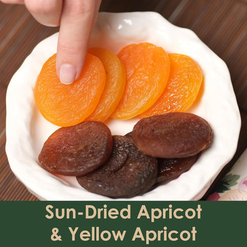 OZ ERCIYES 17.6 oz (500g) Premium Turkish Dried Apricots Dark and Yellow Sun Dried Apricots, Naturally Sweet, No Sugar