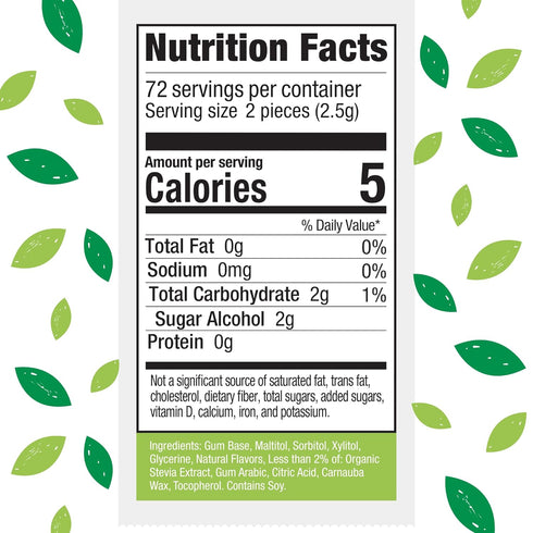 12 Pack 12 72 Stevita Hum, Fruit - Sugar-Free Gum - Pieces, of - Supports Oral Health - Non-GMO, Vegetarian, Keto