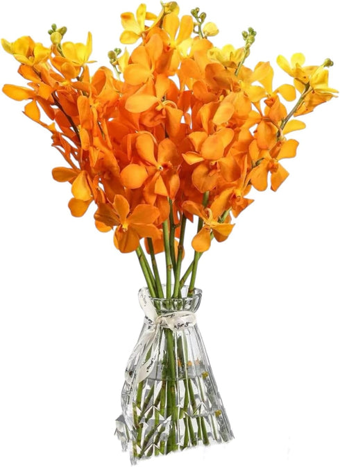15 Stems of Fresh Orange Orchids - Perfect Gift for Any Occasion
