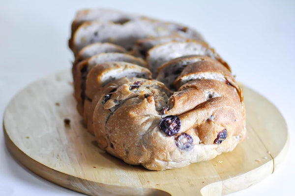 RawJoy Fresh Backed Cranberry Raisin Walnut Loaf Bread By