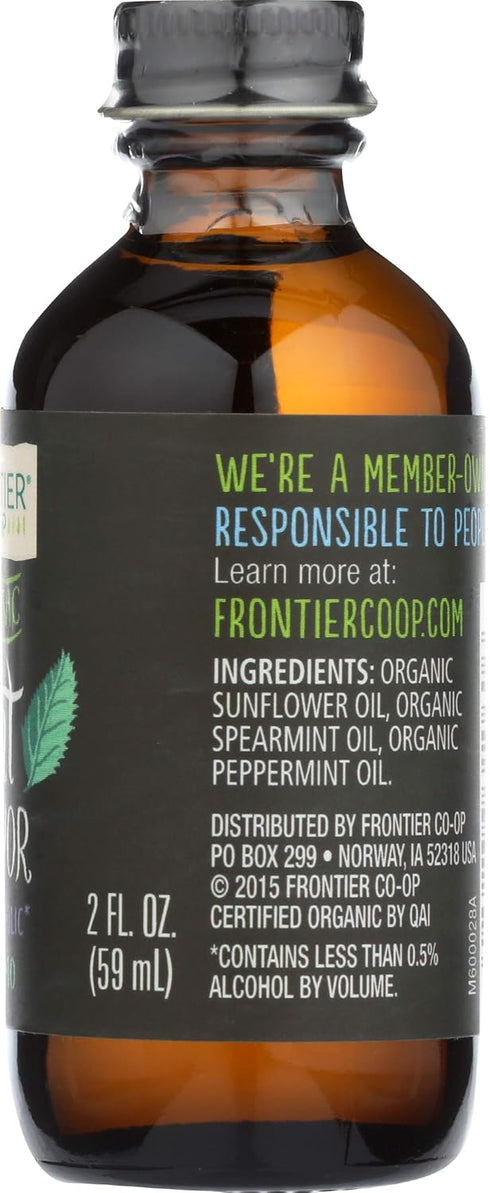 2-Ounce Frontier Organic Non-Alcoholic Mint Flavor - Baking, Icing, Coffee, Cookies, Kosher, Organic