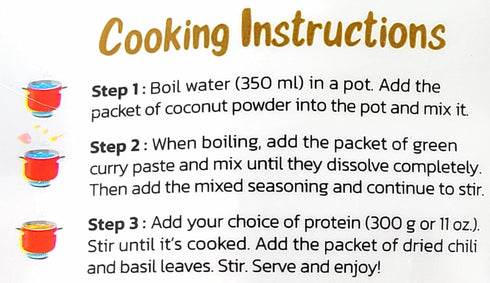 Generic Set 3.21 Oz. 91 (Pack 2) Siam Chili Thai Green Curry All-in-One Meal Kit / g.